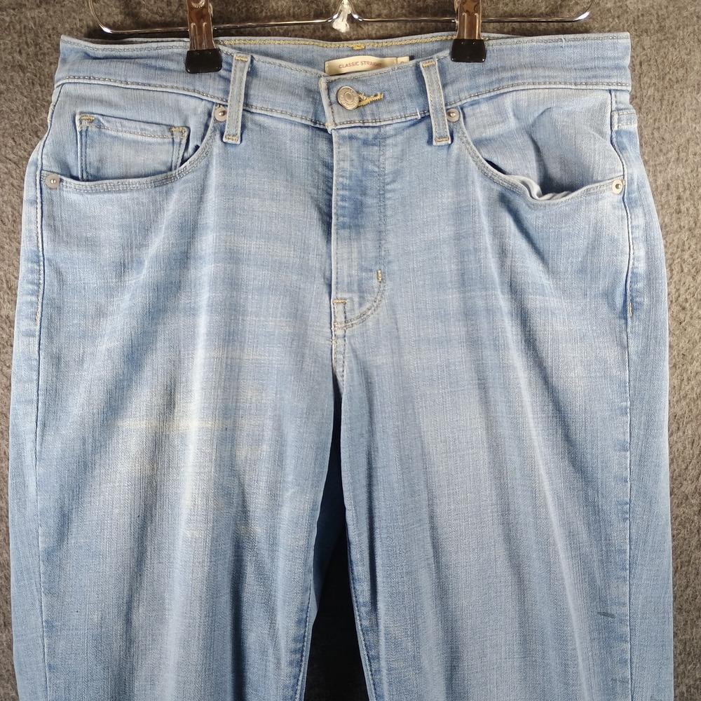 Levi Jeans‎ Women 8M W29 L30 Classic Straight Light Wash Mid Rise Classic USA - Picture 2 of 14